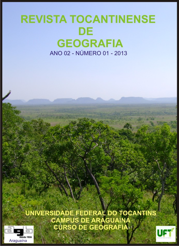 					Ver Vol. 2 Núm. 2 (2013): Revista Tocantinense de Geografia
				