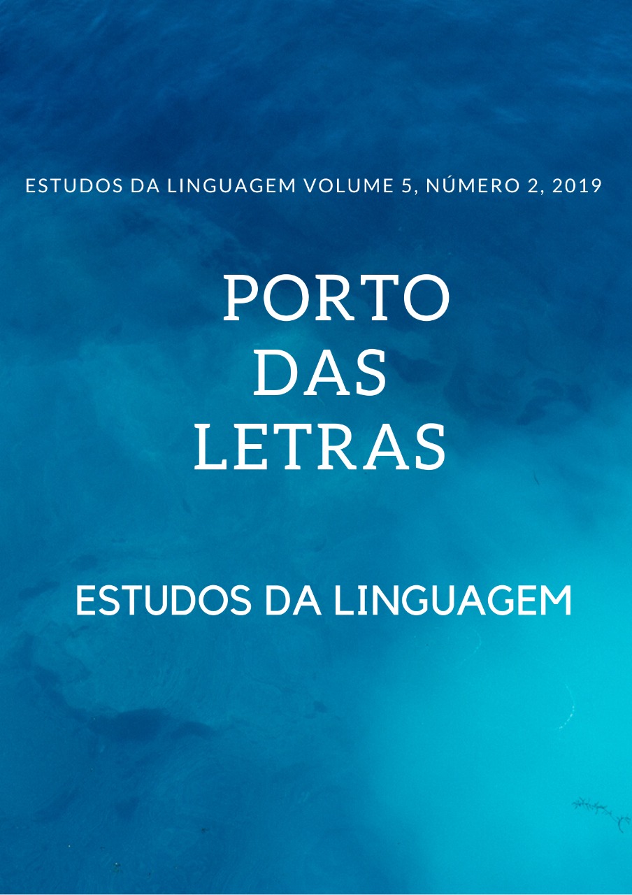 					Visualizar v. 5 n. 2 (2019): Estudos da Linguagem
				