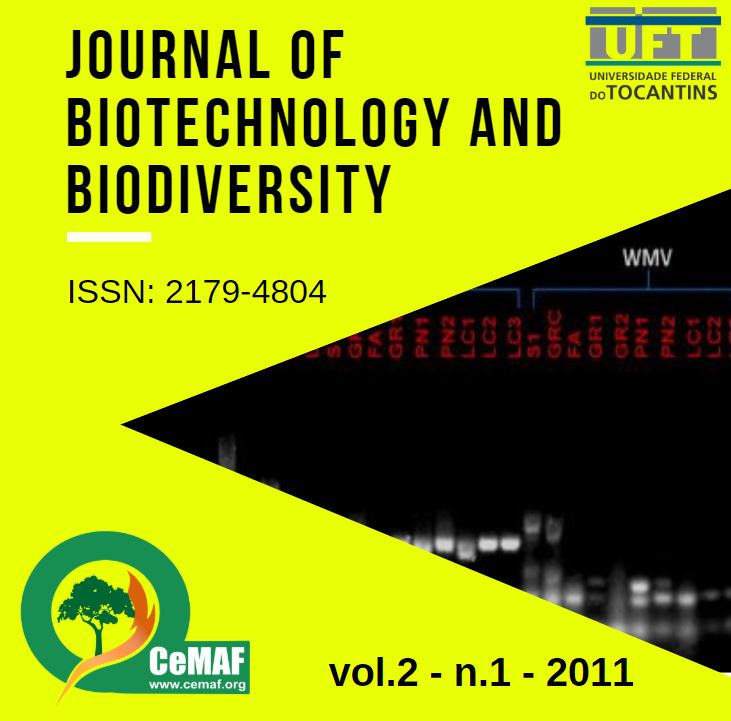 					Visualizar v. 2 n. 1 (2011): Journal of Biotechnology and Biodiversity
				