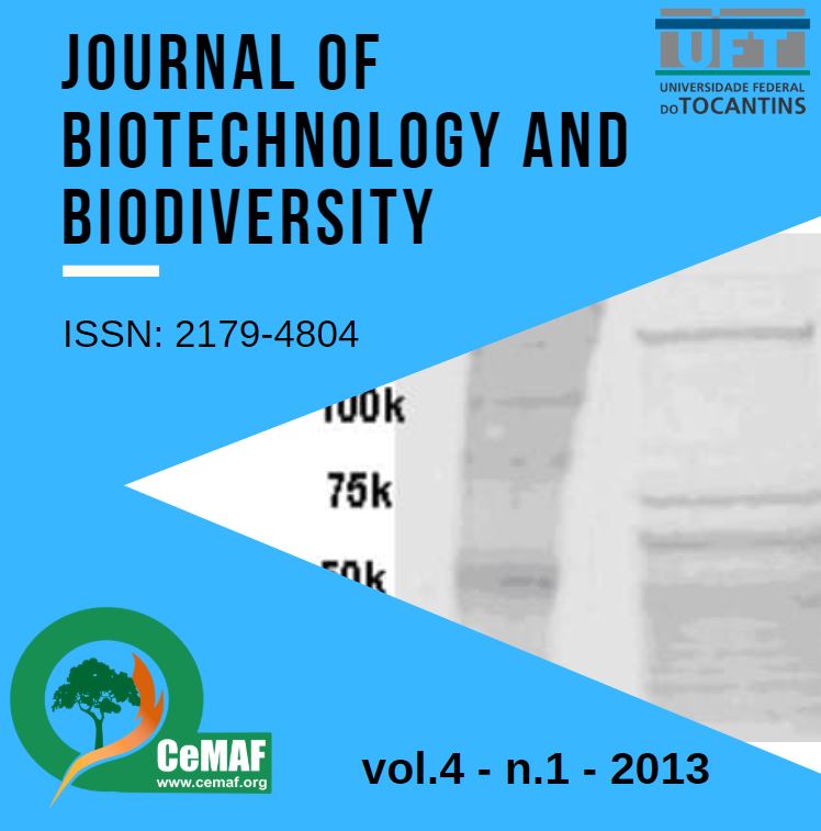 					Visualizar v. 4 n. 1 (2013): Journal of Biotechnology and Biodiversity
				