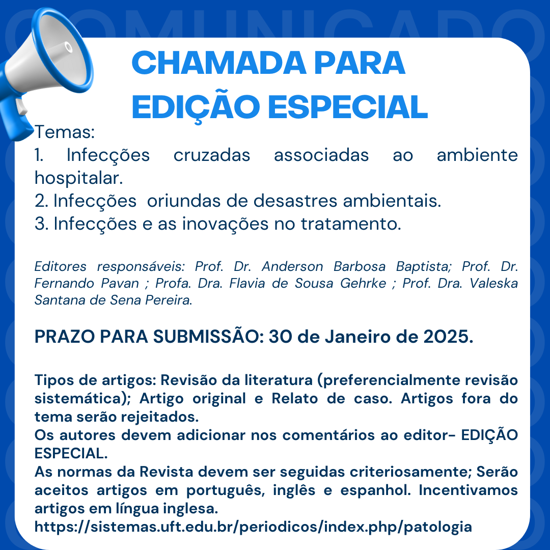 CHAMADA PARA EDIÇÃO ESPECIAL